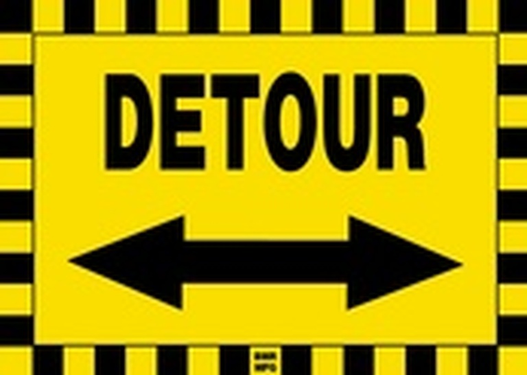 Detour Sign Board with Arrow - Signage Solutions Belleville by B M R  Mfg  Inc